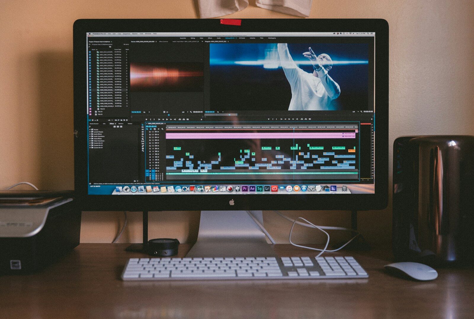 Photo by Jakob Owens black Apple iMac besides white Apple Magic mouse and keyboard